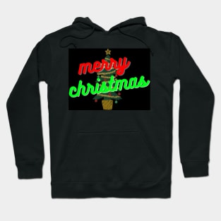 Radiant Celebration: Merry Christmas Tree Lights Up the Night Hoodie